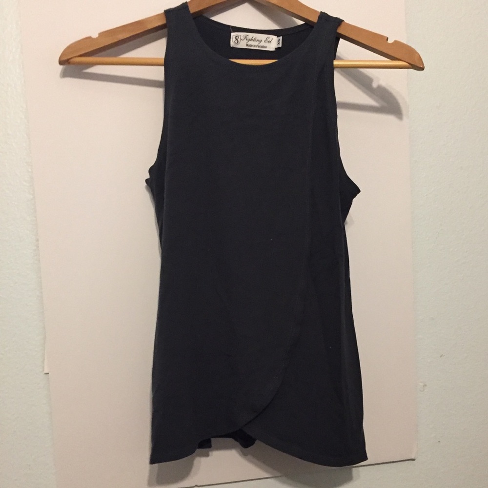 Fighting eel charcoal tank top